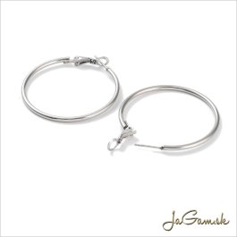 Kruhové naušnice CHIRURGICKÁ OCEĽ 40mm, 2ks (CH1766)